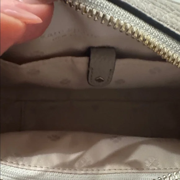 kate spade Leather Pebbled Crossbody in Taupe Gray with Tassel - Picture 3 of 6